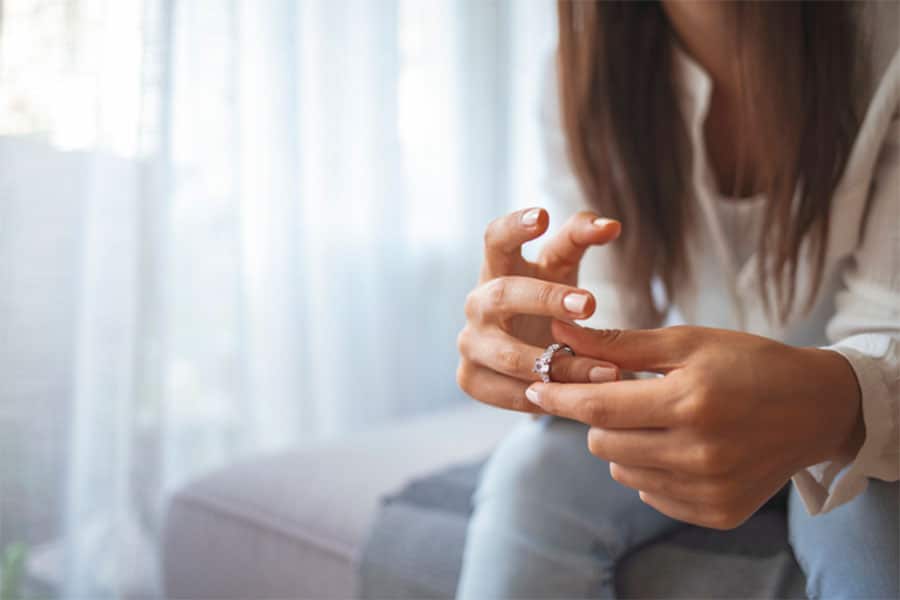 Woman Holding Ring