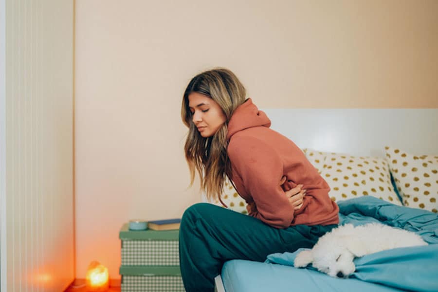 Woman Thinking in Bed